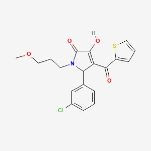 5-(3-chlorophenyl)-3-hydroxy-1-(3-methoxypropyl)-4-(2-thienylcarbonyl)-1,5-dihydro-2H-pyrrol-2-one