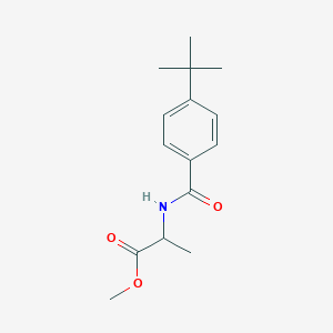 molecular formula C15H21NO3 B3989262 methyl N-(4-tert-butylbenzoyl)alaninate 