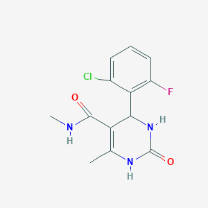 molecular formula C13H13ClFN3O2 B3989293 4-(2-chloro-6-fluorophenyl)-N,6-dimethyl-2-oxo-1,2,3,4-tetrahydro-5-pyrimidinecarboxamide 