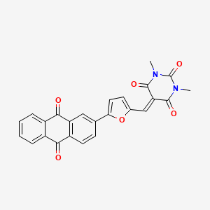 molecular formula C25H16N2O6 B3989298 5-{[5-(9,10-dioxo-9,10-dihydro-2-anthracenyl)-2-furyl]methylene}-1,3-dimethyl-2,4,6(1H,3H,5H)-pyrimidinetrione 