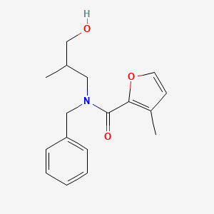 molecular formula C17H21NO3 B3989301 N-benzyl-N-(3-hydroxy-2-methylpropyl)-3-methyl-2-furamide 