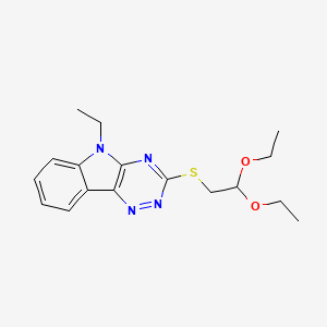 molecular formula C17H22N4O2S B3989305 3-[(2,2-diethoxyethyl)thio]-5-ethyl-5H-[1,2,4]triazino[5,6-b]indole 