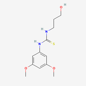 molecular formula C12H18N2O3S B3989320 N-(3,5-dimethoxyphenyl)-N'-(3-hydroxypropyl)thiourea 