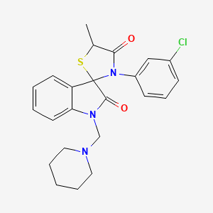 3'-(3-chlorophenyl)-5'-methyl-1-(1-piperidinylmethyl)-4'H-spiro[indole-3,2'-[1,3]thiazolidine]-2,4'(1H)-dione