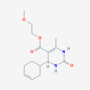 molecular formula C15H22N2O4 B3989338 2-methoxyethyl 4-(3-cyclohexen-1-yl)-6-methyl-2-oxo-1,2,3,4-tetrahydro-5-pyrimidinecarboxylate 