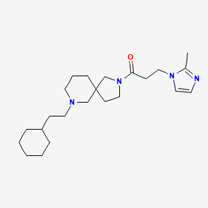 molecular formula C23H38N4O B3989370 7-(2-cyclohexylethyl)-2-[3-(2-methyl-1H-imidazol-1-yl)propanoyl]-2,7-diazaspiro[4.5]decane 