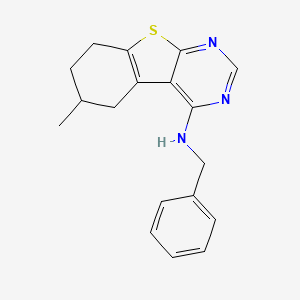molecular formula C18H19N3S B3989390 N-benzyl-6-methyl-5,6,7,8-tetrahydro[1]benzothieno[2,3-d]pyrimidin-4-amine 