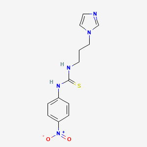 molecular formula C13H15N5O2S B3989407 N-[3-(1H-imidazol-1-yl)propyl]-N'-(4-nitrophenyl)thiourea 
