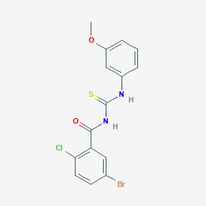 molecular formula C15H12BrClN2O2S B398941 5-bromo-2-chloro-N-[(3-methoxyphenyl)carbamothioyl]benzamide 