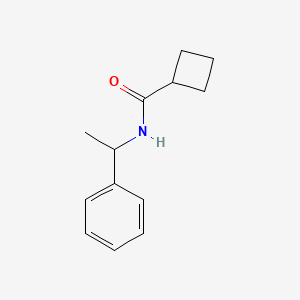 molecular formula C13H17NO B3989411 N-(1-phenylethyl)cyclobutanecarboxamide 