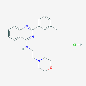 molecular formula C21H25ClN4O B3989412 2-(3-methylphenyl)-N-[2-(4-morpholinyl)ethyl]-4-quinazolinamine hydrochloride 