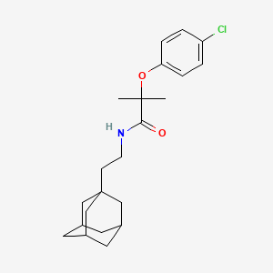 molecular formula C22H30ClNO2 B3989415 N-[2-(1-adamantyl)ethyl]-2-(4-chlorophenoxy)-2-methylpropanamide 