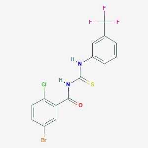 molecular formula C15H9BrClF3N2OS B398942 N-(5-bromo-2-chlorobenzoyl)-N'-[3-(trifluoromethyl)phenyl]thiourea 