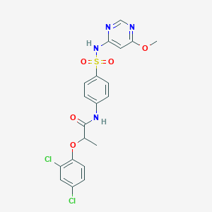 molecular formula C20H18Cl2N4O5S B3989429 2-(2,4-dichlorophenoxy)-N-(4-{[(6-methoxy-4-pyrimidinyl)amino]sulfonyl}phenyl)propanamide 
