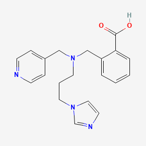 molecular formula C20H22N4O2 B3989438 2-{[[3-(1H-imidazol-1-yl)propyl](pyridin-4-ylmethyl)amino]methyl}benzoic acid 