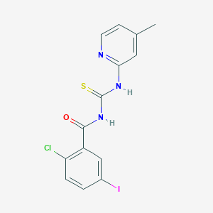 molecular formula C14H11ClIN3OS B398944 N-(2-chloro-5-iodobenzoyl)-N'-(4-methyl-2-pyridinyl)thiourea 