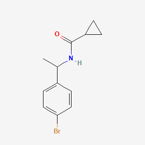 molecular formula C12H14BrNO B3989470 N-[1-(4-bromophenyl)ethyl]cyclopropanecarboxamide 
