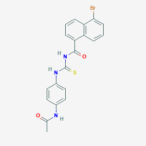 N-{[4-(acetylamino)phenyl]carbamothioyl}-5-bromonaphthalene-1-carboxamide