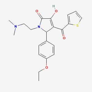 molecular formula C21H24N2O4S B3989482 1-[2-(dimethylamino)ethyl]-5-(4-ethoxyphenyl)-3-hydroxy-4-(2-thienylcarbonyl)-1,5-dihydro-2H-pyrrol-2-one 