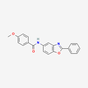 molecular formula C21H16N2O3 B3989506 4-methoxy-N-(2-phenyl-1,3-benzoxazol-5-yl)benzamide 