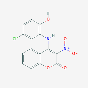 molecular formula C15H9ClN2O5 B3989519 4-[(5-chloro-2-hydroxyphenyl)amino]-3-nitro-2H-chromen-2-one 