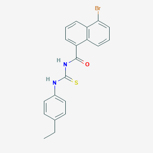 molecular formula C20H17BrN2OS B398952 5-bromo-N-[(4-ethylphenyl)carbamothioyl]naphthalene-1-carboxamide 