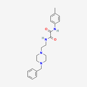 molecular formula C22H28N4O2 B3989549 N-[2-(4-benzyl-1-piperazinyl)ethyl]-N'-(4-methylphenyl)ethanediamide 