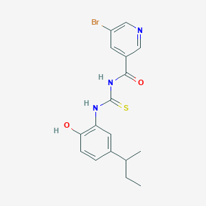 5-bromo-N-{[5-(butan-2-yl)-2-hydroxyphenyl]carbamothioyl}pyridine-3-carboxamide