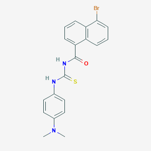 molecular formula C20H18BrN3OS B398957 N-(5-bromo-1-naphthoyl)-N'-[4-(dimethylamino)phenyl]thiourea 