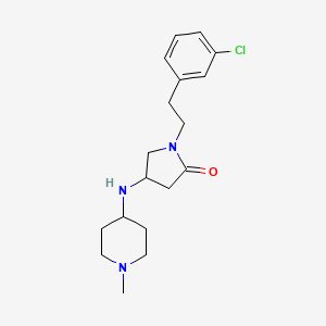 1-[2-(3-chlorophenyl)ethyl]-4-[(1-methyl-4-piperidinyl)amino]-2-pyrrolidinone