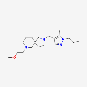 7-(2-methoxyethyl)-2-[(5-methyl-1-propyl-1H-pyrazol-4-yl)methyl]-2,7-diazaspiro[4.5]decane