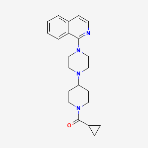 molecular formula C22H28N4O B3989579 1-{4-[1-(cyclopropylcarbonyl)piperidin-4-yl]piperazin-1-yl}isoquinoline 