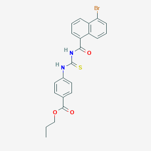 Propyl 4-({[(5-bromonaphthalen-1-yl)carbonyl]carbamothioyl}amino)benzoate