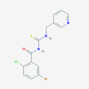 molecular formula C14H11BrClN3OS B398959 N-(5-bromo-2-chlorobenzoyl)-N'-(pyridin-3-ylmethyl)thiourea 