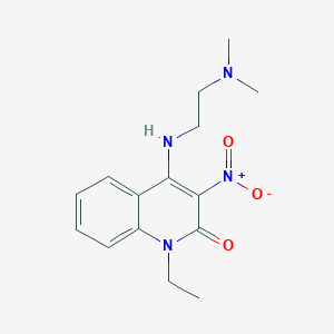 4-{[2-(dimethylamino)ethyl]amino}-1-ethyl-3-nitroquinolin-2(1H)-one