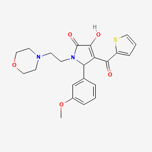 (4E)-4-[hydroxy(thiophen-2-yl)methylidene]-5-(3-methoxyphenyl)-1-[2-(morpholin-4-yl)ethyl]pyrrolidine-2,3-dione