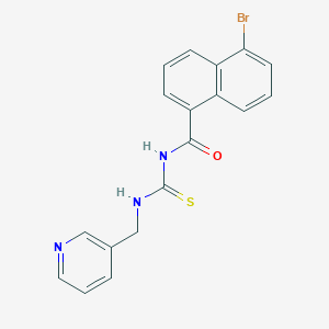 molecular formula C18H14BrN3OS B398963 N-(5-bromo-1-naphthoyl)-N'-(3-pyridinylmethyl)thiourea 