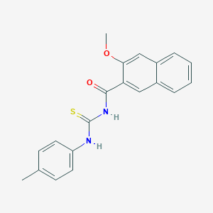 molecular formula C20H18N2O2S B398964 3-methoxy-N-[(4-methylphenyl)carbamothioyl]naphthalene-2-carboxamide 
