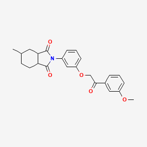 2-{3-[2-(3-methoxyphenyl)-2-oxoethoxy]phenyl}-5-methylhexahydro-1H-isoindole-1,3(2H)-dione