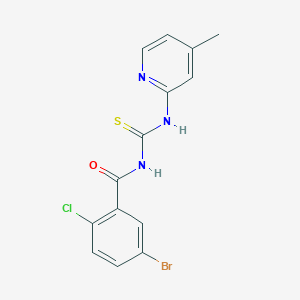 molecular formula C14H11BrClN3OS B398966 5-bromo-2-chloro-N-[(4-methylpyridin-2-yl)carbamothioyl]benzamide 