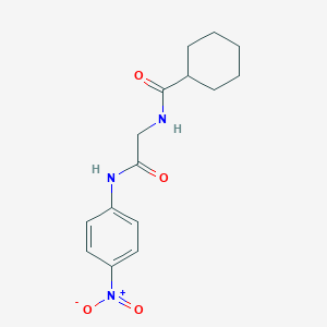 molecular formula C15H19N3O4 B3989672 N-[2-(4-nitroanilino)-2-oxoethyl]cyclohexanecarboxamide 