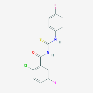 molecular formula C14H9ClFIN2OS B398969 N-(2-chloro-5-iodobenzoyl)-N'-(4-fluorophenyl)thiourea 