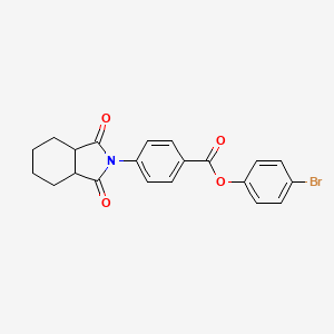 molecular formula C21H18BrNO4 B3989692 4-bromophenyl 4-(1,3-dioxooctahydro-2H-isoindol-2-yl)benzoate 