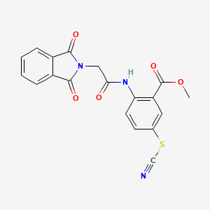 METHYL 5-(CYANOSULFANYL)-2-[2-(1,3-DIOXO-2,3-DIHYDRO-1H-ISOINDOL-2-YL)ACETAMIDO]BENZOATE