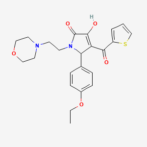 (4E)-5-(4-ethoxyphenyl)-4-[hydroxy(thiophen-2-yl)methylidene]-1-[2-(morpholin-4-yl)ethyl]pyrrolidine-2,3-dione