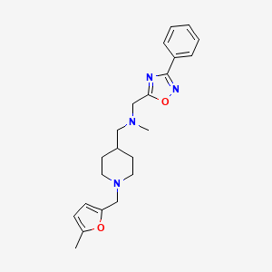 N-methyl-1-{1-[(5-methyl-2-furyl)methyl]-4-piperidinyl}-N-[(3-phenyl-1,2,4-oxadiazol-5-yl)methyl]methanamine