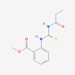 molecular formula C12H14N2O3S B398974 Methyl 2-{[(propionylamino)carbonothioyl]amino}benzoate 