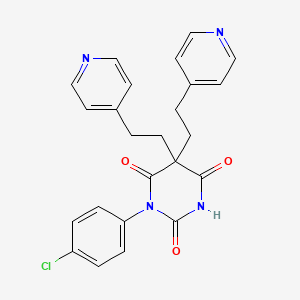 1-(4-chlorophenyl)-5,5-bis[2-(4-pyridinyl)ethyl]-2,4,6(1H,3H,5H)-pyrimidinetrione