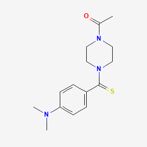 molecular formula C15H21N3OS B3989804 4-[(4-acetyl-1-piperazinyl)carbonothioyl]-N,N-dimethylaniline 