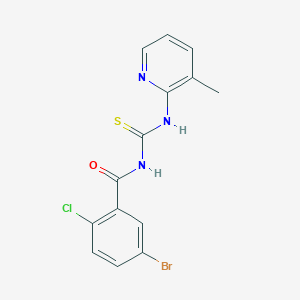 molecular formula C14H11BrClN3OS B398981 N-(5-bromo-2-chlorobenzoyl)-N'-(3-methylpyridin-2-yl)thiourea 
